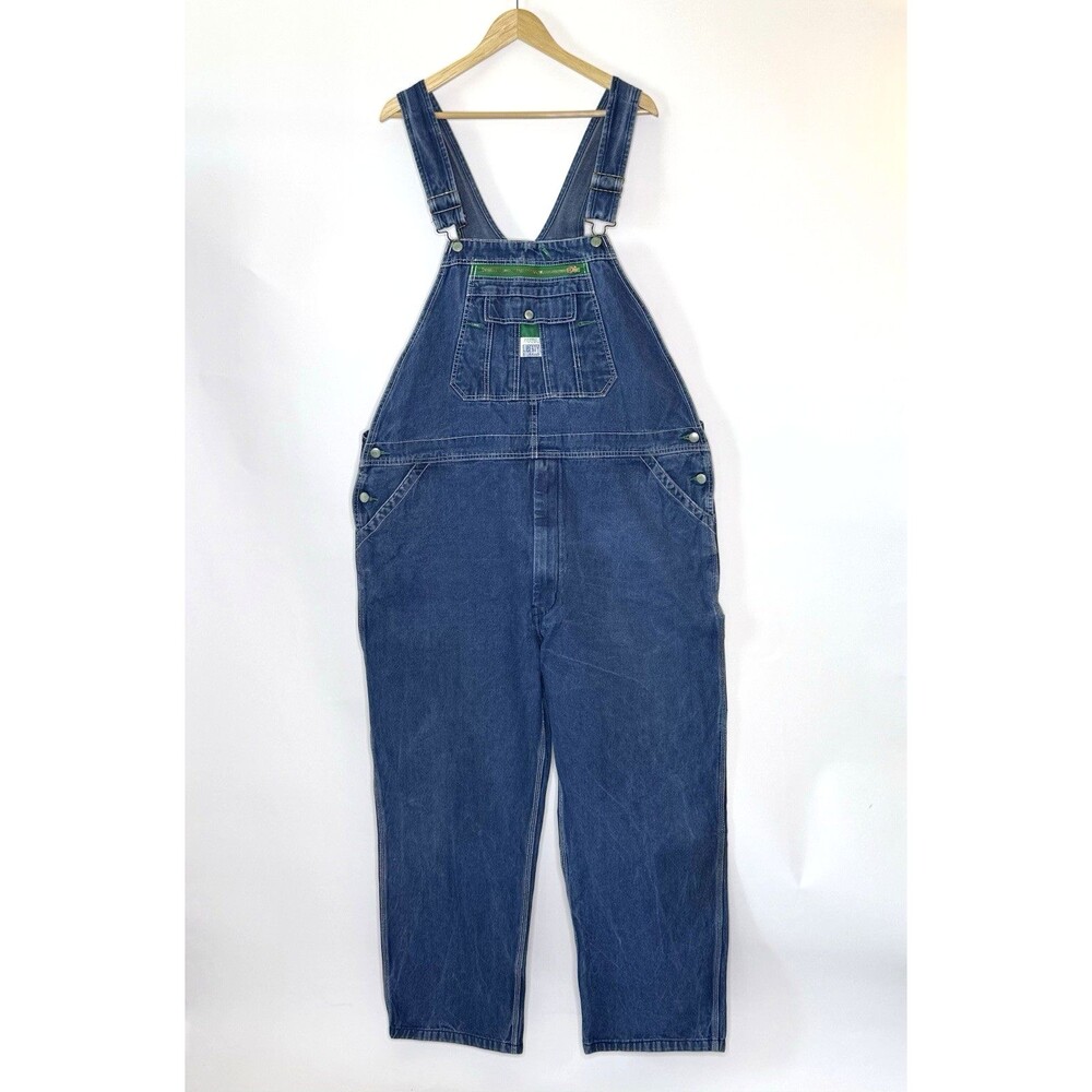 LIBERTY Overalls Mens 44x30 Blue Denim Bibs Workwear Farmer Carpenter Casual VTG